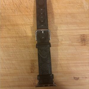 Coach Black Leather Watch Band